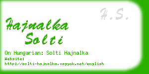 hajnalka solti business card